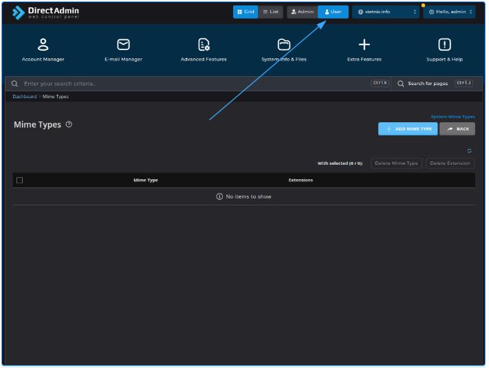 Login Keys, DirectAdmin, tài khoản VPS