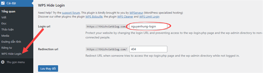 thay đổi url trang wp-admin, sharecode thay đổi url wp-admin, Hướng dẫn thay đổi URL trang wp-admin