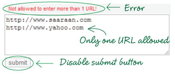 jQuery, gioi han nhap url, url, input, javascript tips