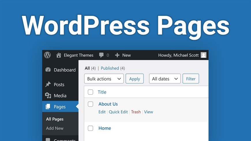 page wordpress, post wordpress, wordpress, 