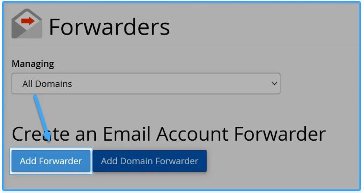 Email Forwarders, cPanel, cấu hình Email Forwarders