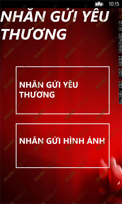 Code ứng dụng nhắn tin, Valentine app windows phone, messages app, nhắn tin valentine, nhắn tin windows phone