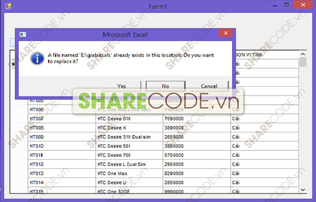 Export từ Datagridview xuống Excel,code export excel,code đọc gridview,code export file excel,code xuất dữ liệu ra file excel