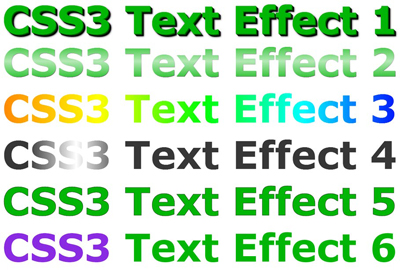 text effect, text css