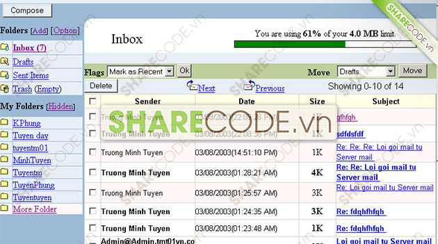 Code thư điện tử Mailling system,thư điện tử Mailling,gửi và nhận thư,gửi email,quản lý thư điện tử Mailling