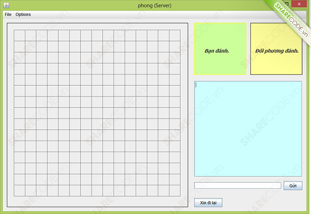 Code game cờ caro JAVA, game caro qua mạng lan, mã nguồn game cờ caro client server,  source code game caro qua mạng lan, game caro client server