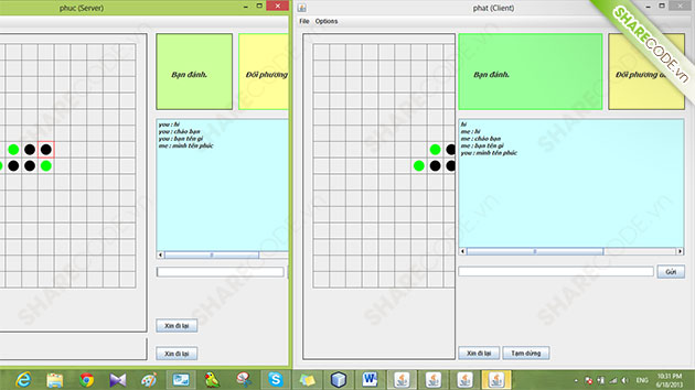 Code game cờ caro JAVA, game caro qua mạng lan, mã nguồn game cờ caro client server,  source code game caro qua mạng lan, game caro client server