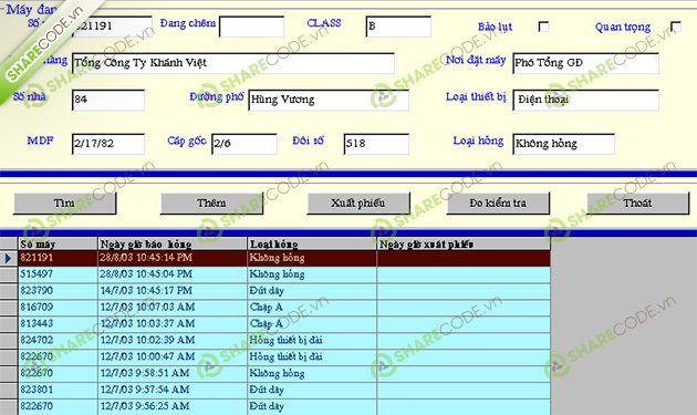 Đồ án điện thoại VB,code Hỗ trợ chuẩn đoán,Chuẩn đoán hỏng hóc điện thoại,Hỗ trợ hỏng hóc điện thoại,Sửa chữa điện thoại VB