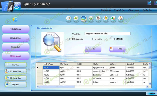 Quản lý nhân sự,code Đồ án nhân sự,Phần mềm quản lý nhân sự,code quản lý nhân lực,mã nguồn quản lý nhân lực,code quản lý nhân sự