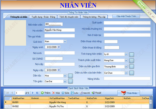 Quản lý hồ sơ công chức,phần mềm quản lý nhân viên,mã nguồn quản lý nhân sự,download code quản lý hồ sơ công chức,source code quản lý hồ sơ nhân viên