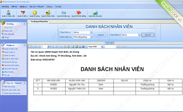 Quản lý hồ sơ công chức,phần mềm quản lý nhân viên,mã nguồn quản lý nhân sự,download code quản lý hồ sơ công chức,source code quản lý hồ sơ nhân viên