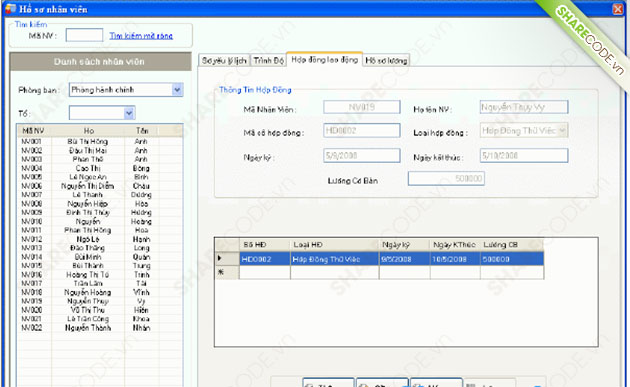 source code quản lý nhân sự,code quản lý nhân lực C#,code quản lý nhân viên công ty,code quản lý nhân sự,code chấm công nhân viên,Ứng dụng quản lý nhân sự