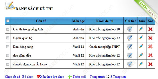 Code website trác nghiệm,web trắc nghiệm trực tuyến,code web thi trác nghiệm,mã nguồn thi trắc nghiệm trực tuyến,code thi trác nghiệm online