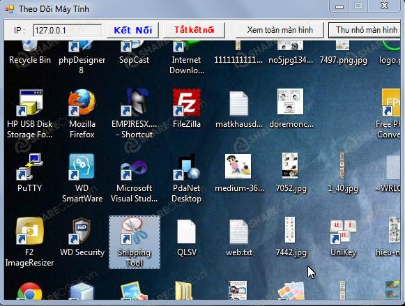 Source code lập trình socket,code theo dõi màn hình máy tính,code quản lý remote desktop,ứng dụng theo dõi màn hình,code quản lý máy tính sử dụng soket