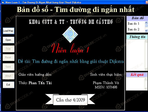 code Bản đồ số,code tìm đường đi ngắn nhất,share code thuật toán dijkstra,thuật toán đồ thị dijkstra,dijkstra tìm đường đi ngắn nhất,Dijkstra