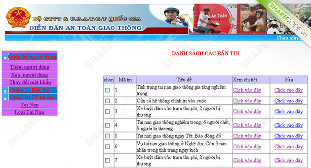 quản lý tai nạn giao thông,code asp quản lý tình hình giao thông,web tai nạn giao thông thành phố,quản lý tình hình tai nạn lao động,quản lý tai nạn giao thông thành phố