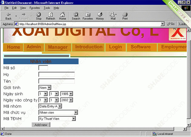 website quản lý nhân viên,quản lý nhân sự,quản lý nhân viên,code web quản lý nhân viên jsp,quản lý nhân lực
